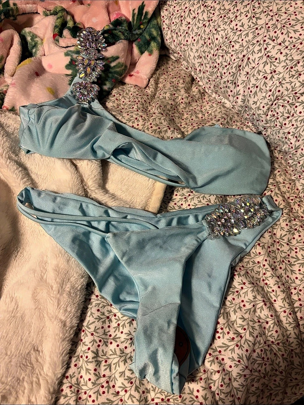 Embellished Blue Bikini